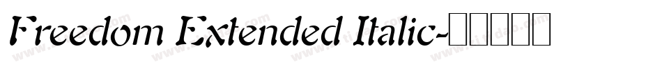 Freedom Extended Italic字体转换